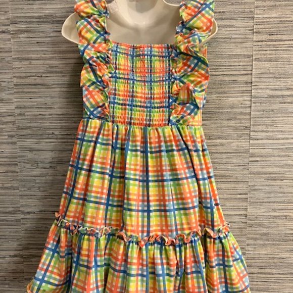 NWT! RARE EDITIONS Girl's Size 6 Flutter Sleeve/Smocked/Ruffled Dress - NEW! - Picture 11 of 12